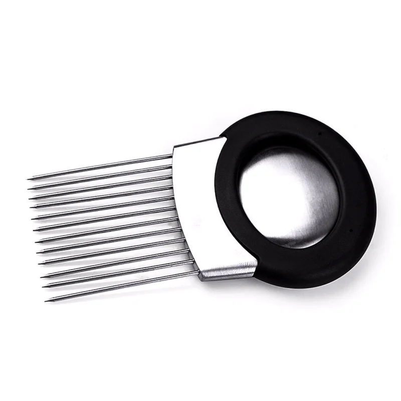 Onion Holder for Slicing All-In-One Potato holder Odor Remover Vegetable Slicer Onion Chopper Stainless Steel