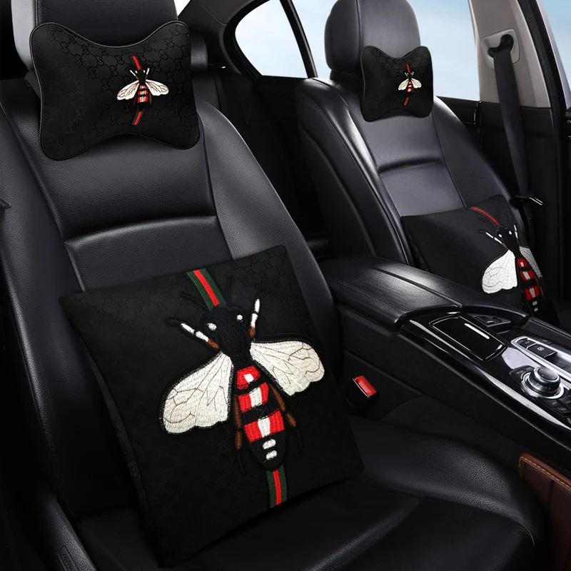 

KKYSYELVA 1PCS Neck Pillows Lumbar Support for office Chair Auto Headrest Waist Support Pillow Interior Accessories Car Styling