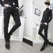 Осень личность брюки мужские повседневные штаны-шаровары мужские ноги брюки Модные мужские панталоны Street Новинка на молнии