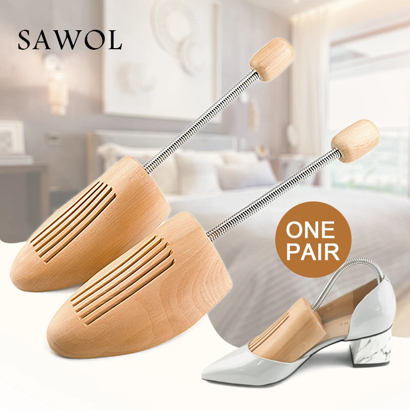 

Wooden Shoe Tree For Genuine Leather Shoe Women shoes Men Shoes Sneakers Stretcher Shaper Keeper Adjustable 1 Pair Width Sawol