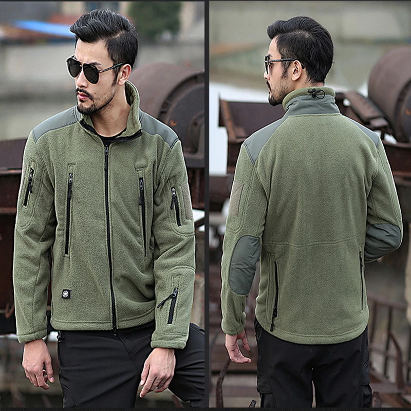 

ESHINES Outdoor Hiking Men Spring Autumn Winter Male Windproof Jackets Polyester Material Fashion Sport Thick Army Warm Jacket