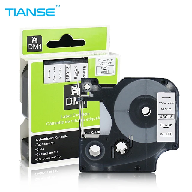 Best Offers TIANSE 6pcs 45013 Black on White 12mm (1/2") x 7m used for Dymo Label Printer for DYMO Label Manager 160 Printer Ribbon Best Offers TIANSE 6pcs 45013 Black on White 12mm (1/2") x 7m used for Dymo Label Printer for DYMO Label Manager 160 Printer Ribbon