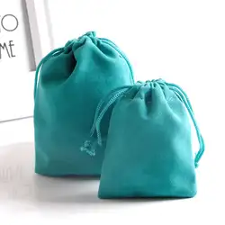 100 шт./лот озеро синего бархата сумка 7x9 см 9x12 см Малый Ювелирные украшения мешки для упаковки милый свадебные бархатный мешочек