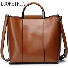 LUOFEIHUA ручной работы оригинальная кожаная сумка на плечо Повседневная сумка из воловьей кожи