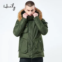 HMILY Warm Outwear Winter Jacket Men Windproof PARKAS Hooded Brand Clothing New Large Size Thick Coats цена HMILY Warm Outwear Winter Jacket Men Windproof PARKAS Hooded Brand Clothing New Large Size Thick Coats цены онлайн