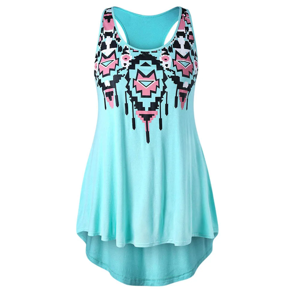 Fashion Women Punk Rock Gothic Shirt Casual Blouse Tank Tops Blue Rose XL-5XL
