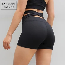 Женские сексуальные спортивные шорты женские спортивные штаны с высокой талией шорты для йоги с перекрестной спинкой спортивная одежда шорты для бега колготки однотонные шорты для йоги