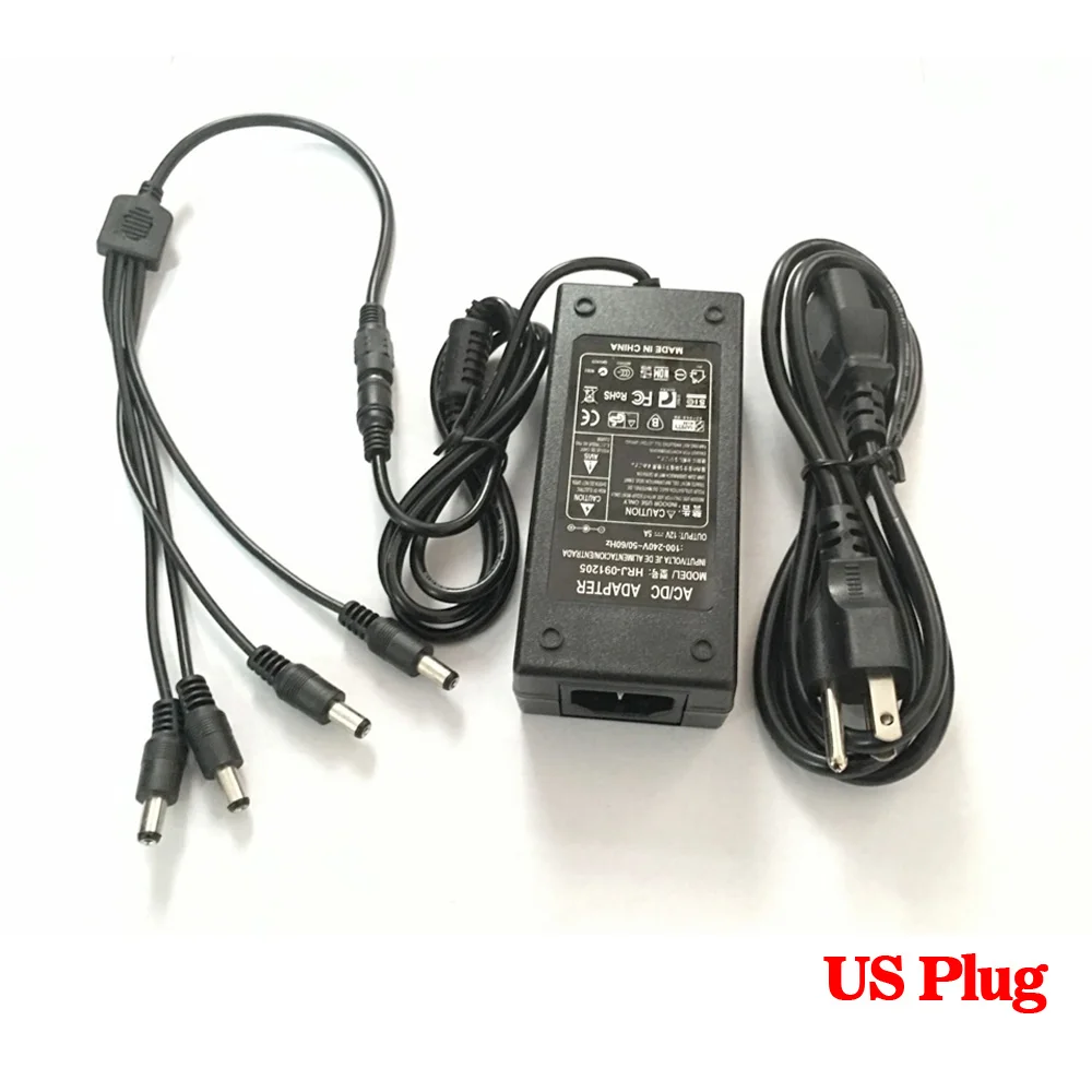  HKIXDISTE 12V 5A 4 Port CCTV Camera AC Adapter Power Supply Box For The CCTV Camera - 32788560872