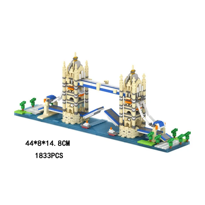 

World Famous Architecture Micro Diamond Building Block Tower Bridge London England United Kingdom Nanoblock Toys Collection