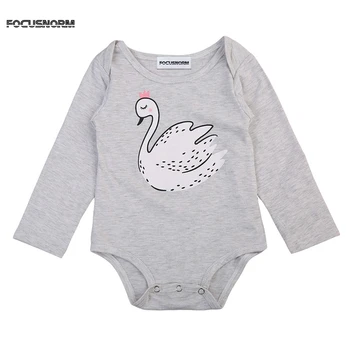 

Cotton Cute Swan Newborn Baby Girl Boys Long Sleeve Romper Jumpsuit Playsuit New In Fashion Clothes