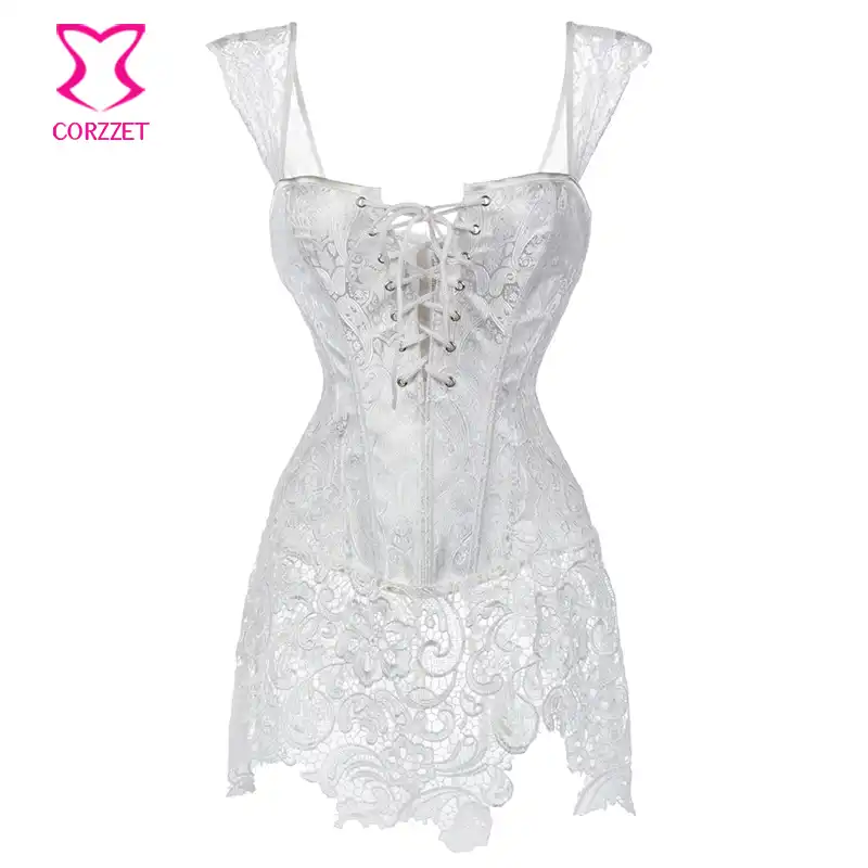 white corset dress