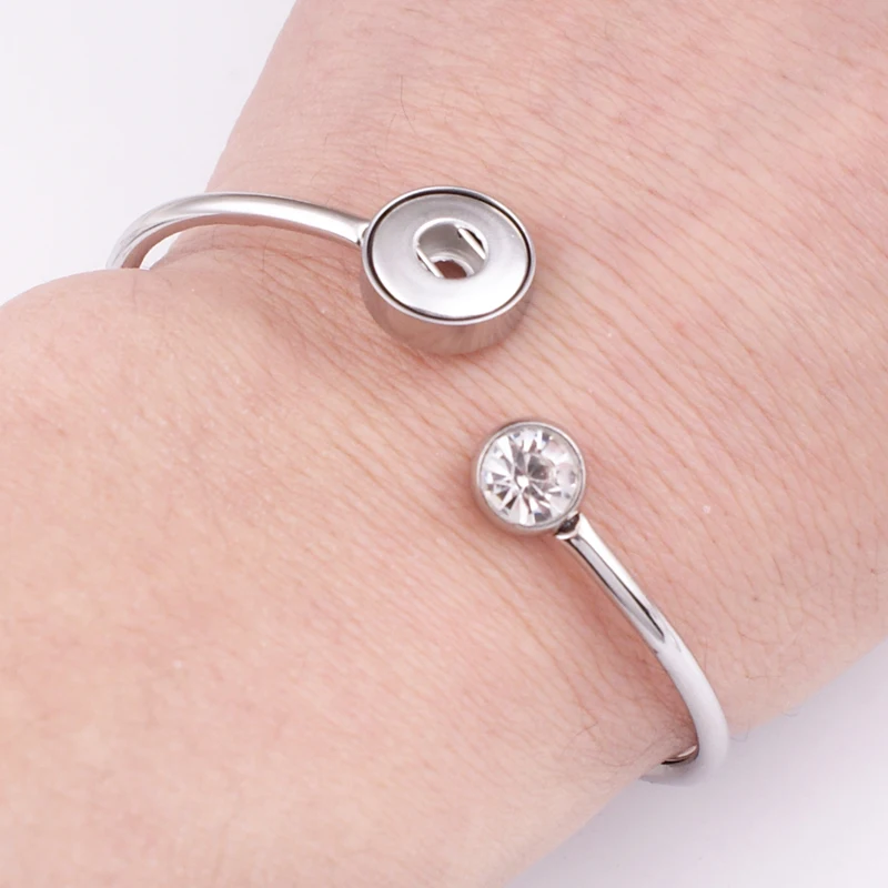 

XH9228 New Stainless Steel 12mm Snap button bangle bracelet