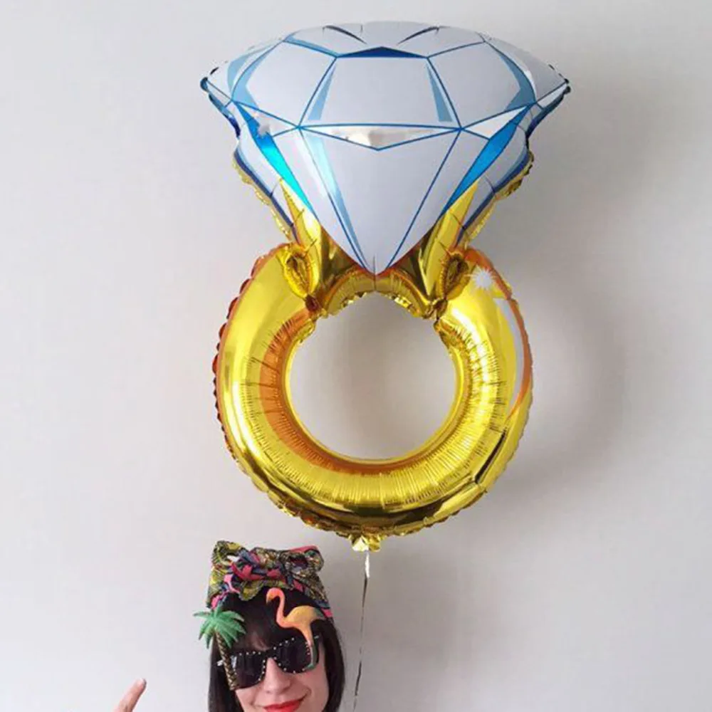 43 дюйма большой шар АЛМАЗНОЕ КОЛЬЦО фольгированные шары Надувное свадебное украшение гелиевый воздушный шар вечерние товары