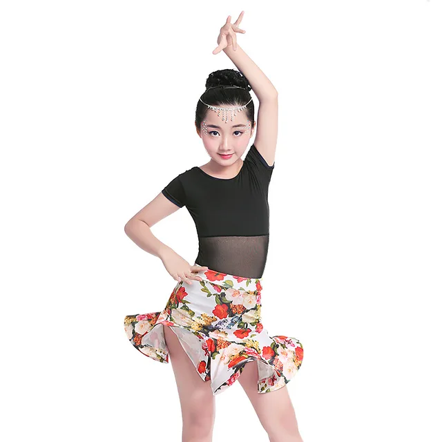 Children's Latin Dance Skirt Costumes Girls Latin Dance Practice Wear Children's Latin Dance