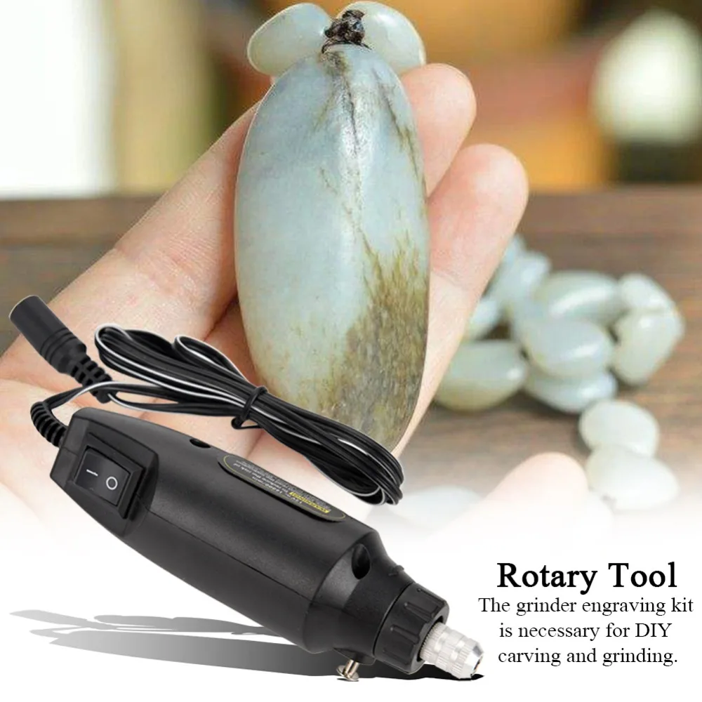 

AC220v/DC12V 30W Mini Drill Electric Grinder Rotary Tool Kit for Grinding Polishing (EU plug)necessary for DIY carving drilling