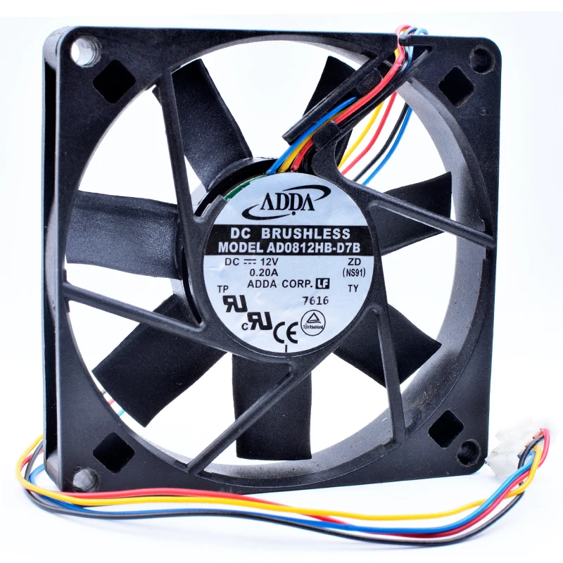 

Original AD0812HB-D7B 8cm 8015 80x80x15mm 12V 0.20A 4 lines power supply chassis CPU pwm cooling fan