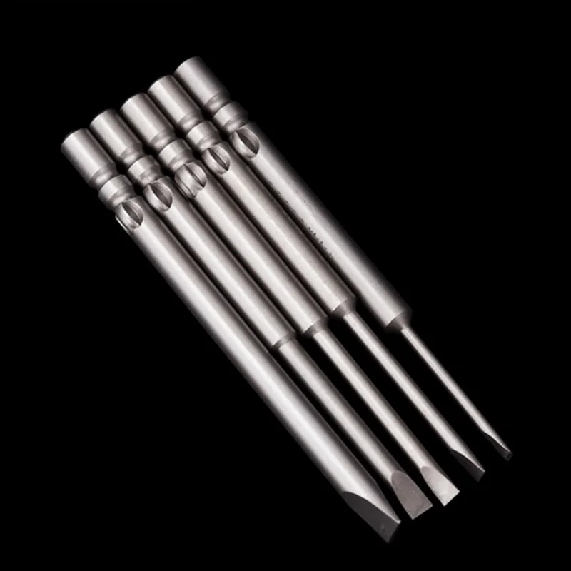 10Pcs Slotted Screwdriver 800 4mm Round Shank Electric Screw