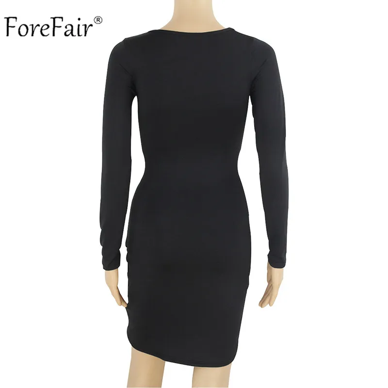 Мини платье ForeFair женское с бантом пикантное Клубное облегающее короткое длинным