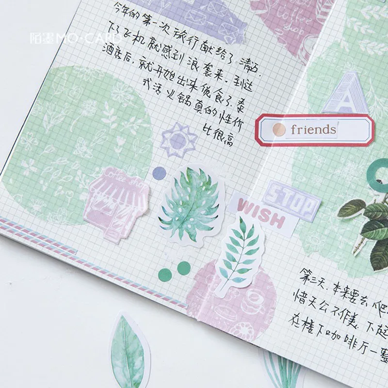 Милые листья растений мини-наклейки Скрапбукинг DIY милый дневник наклейки канцелярские пуля школьный журнал поставки