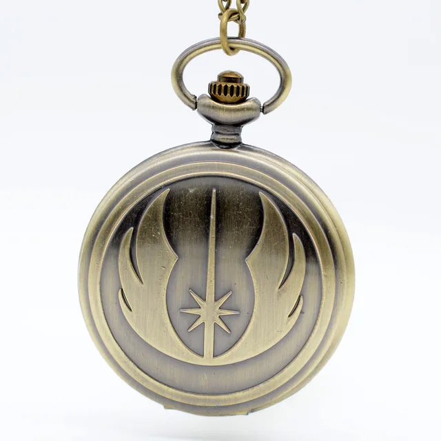 New Fashion Bronze Star Wars Jedi Order Quartz Pocket Watch Analog Pendant Neckl New Fashion Bronze Star Wars Jedi Order Quartz Pocket Watch Analog Pendant Neckl