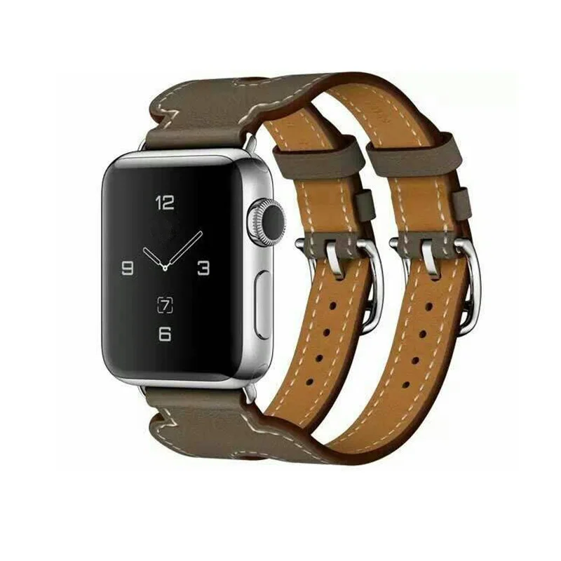 

CRESTED Double Buckle Watch band For Apple Watch band 42mm/38 Wrist Bracelet Strap for Iwatch series 1/2/3 replacement belt