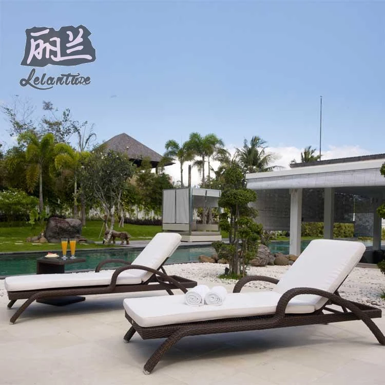 Model Room Hotel Rooftop Balcony Rattan Lying Bed Pool Lounge Chairs Garden Outdoor Beds Cardiff Chair Sliders Chair Moldchair Speaker Aliexpress
