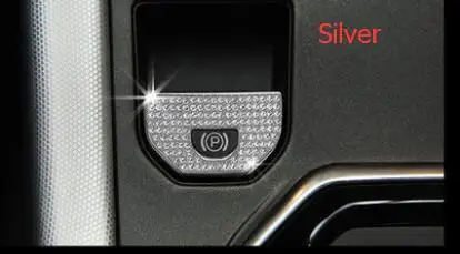 Электронный ручной тормоз наклейка для Range Rover Evoque 2011- аксессуары для автомобиля Стайлинг - Название цвета: Серебристый