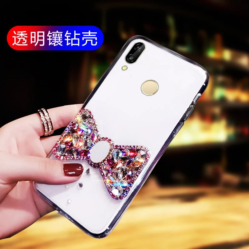 For Huawei enjoy9plus Crash-proof cell phone shell cute bow diamond full envelope | Мобильные телефоны и аксессуары