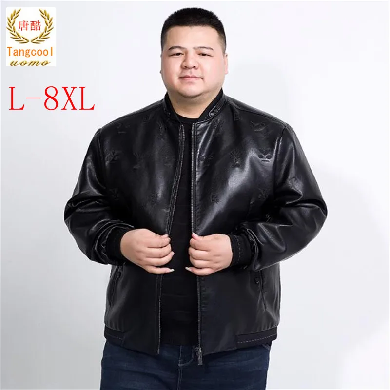 Automne Veste Qualité Black Mince Cuir 2018 Mode Marque Pu Et En Col khaki De Manteau Printemps Haute 6xl7xl8xl Hommes jVpULGqSzM