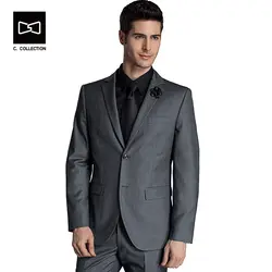 Деловой пиджак мужской смокинг Slim fit Классические Костюмы Блейзер Модный деловой костюм Куртка Блейзер новейший дизайн пальто две пуговицы