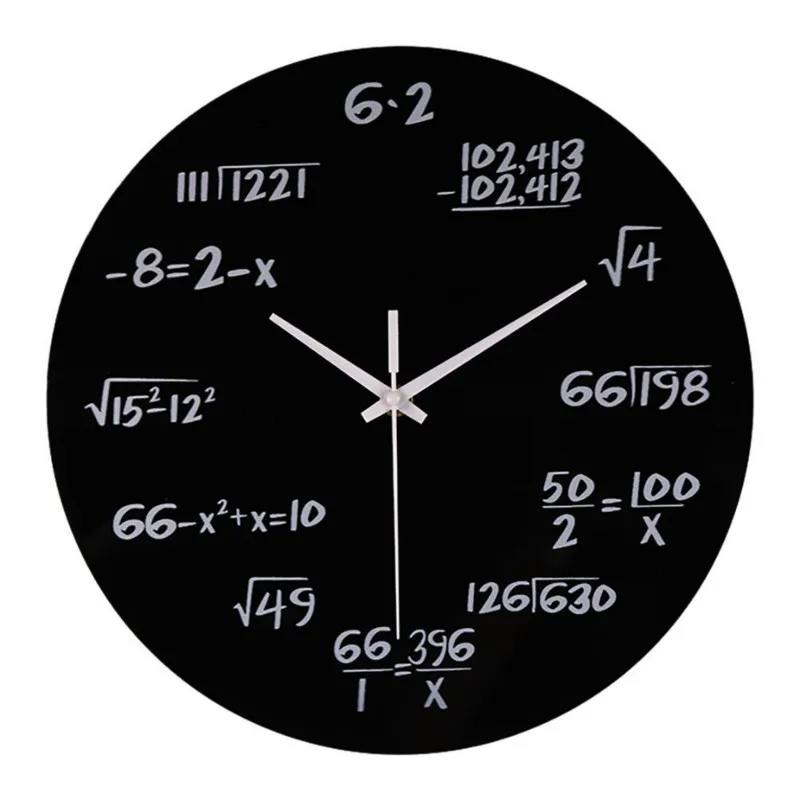 

Acrylic Mathematical Formula Science Wall Clock Digital Math Word Formula Wall Clock Wall Clock Modern Design