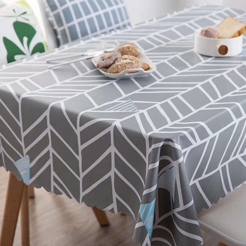 

1-Piece PVC Tablecloth Waterproof Table Cloth for Dining Table Rectangle Table Cover Oilproof Tablecloths