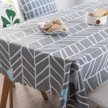 

1-Piece PVC Tablecloth Waterproof Table Cloth for Dining Table Rectangle Table Cover Oilproof Tablecloths