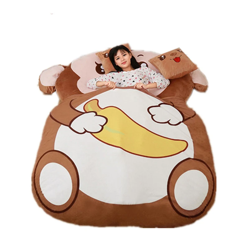 Fancytrader Kartun Hewan Monyet Mewah Tatami Beanbag Raksasa