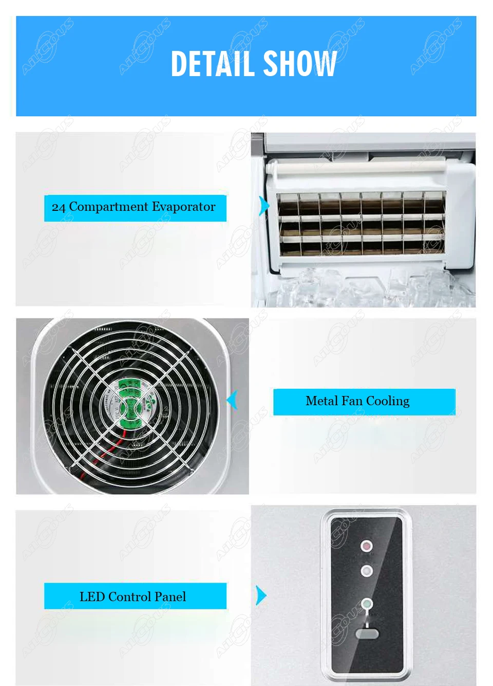 HZB20F/20FA Electric Cube Ice Maker 25KG/24H day Ice Cube Making Machine 220V 110V Small Business Home Use