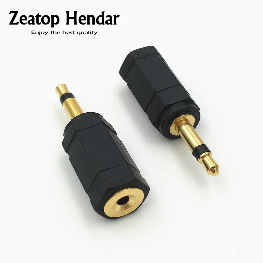 2Pcs Gold 2.5mm 3.5mm Stereo Female to 2.5 3.5 Mono Male Plug to Audio Converter Adapter Connector - AliExpress