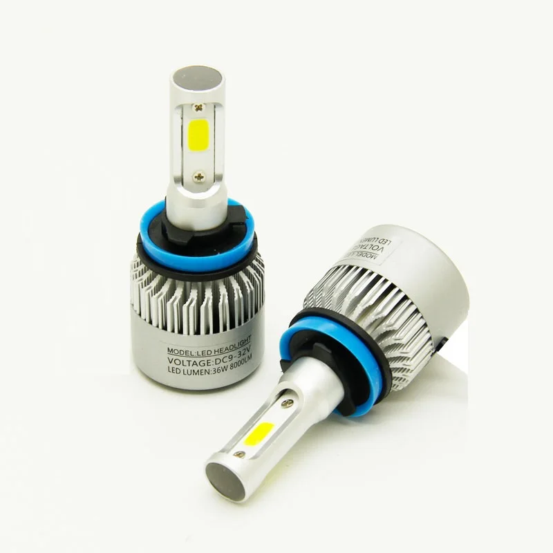 1 пара вел H4 H7 H11 H1 9005 лампы фар авто 72 W 8000Lm/6500 K 9006 881 FogLamp светодиодные фары