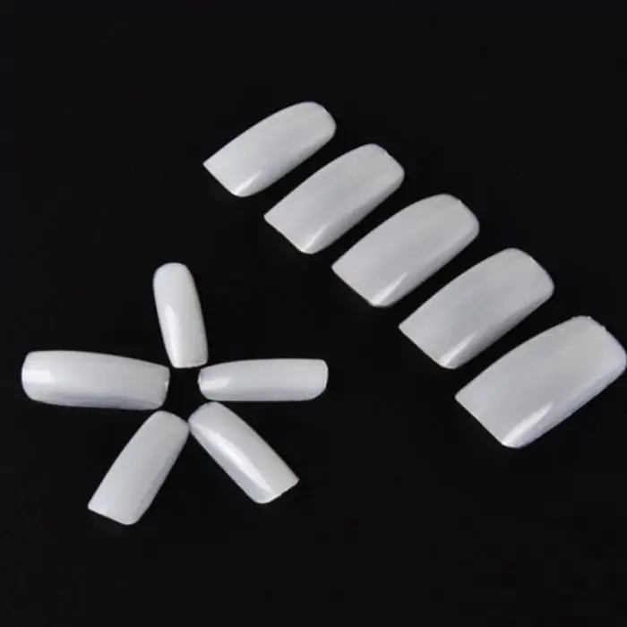 500 шт обнаженные белые накладные декоративные ногти патчи французский стиль дизайн салона ногтей 88