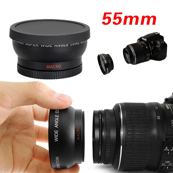 55Mm 0.45X Super Macro Grandangolare Fisheye Macro Fotografia Lens Per Canon Nikon Sony Pentax Dslr Slr 55 Mm Discussione Lente