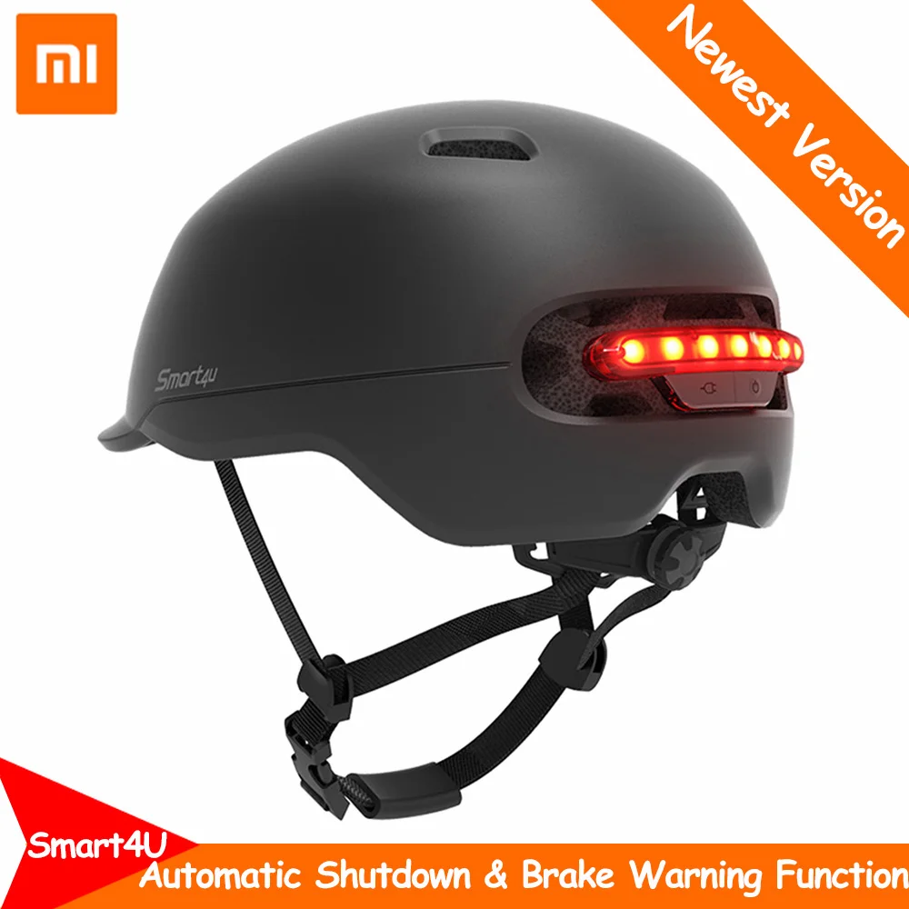 

Xiaomi Smart4u SH50 Waterproof Smart Flash Bike Helmet USB Charge LED Backlight MTB Bike Scooter Protector Helmet Brake Warning