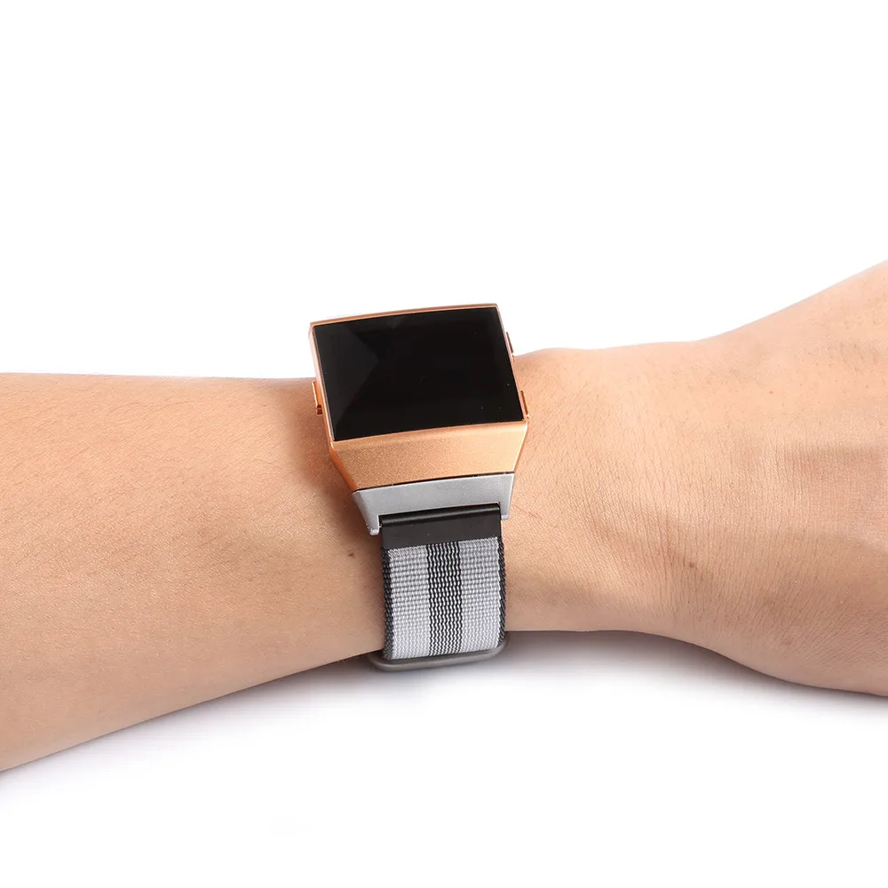 Релиз спортивный тканый нейлоновый браслет ремешок для Fitbit Ionic OC23 Прямая