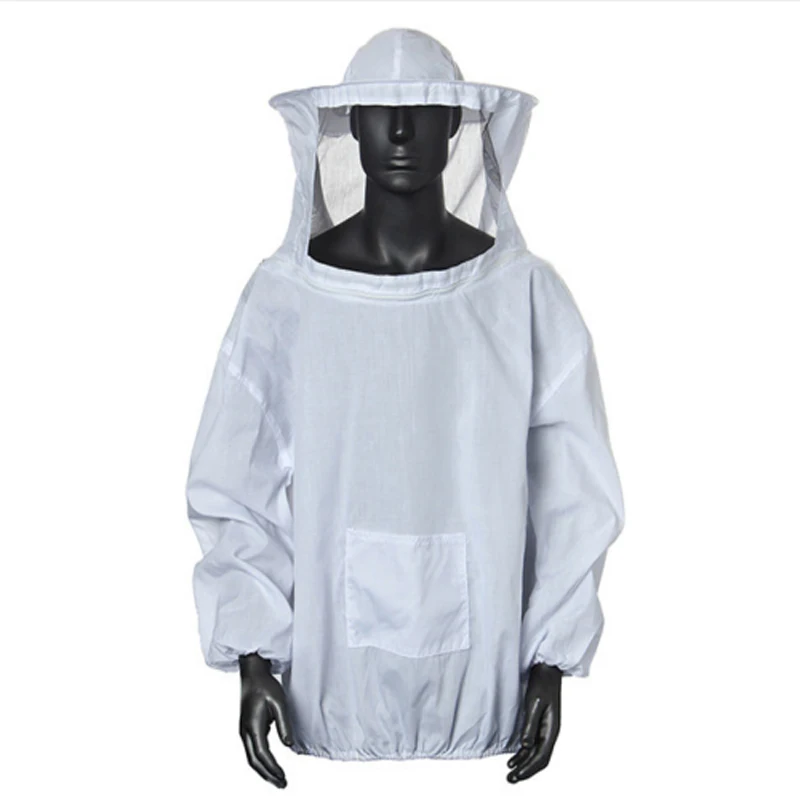 Protective Beekeeping Jacket Veil Smock Equipment Bee Keeping Hat Sleeve Suit