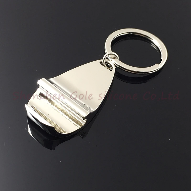200x Personalized Key Chains Metal Chrome Keychain Bottle Opener