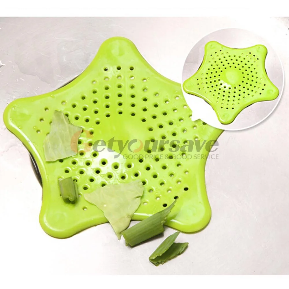 

kitchen five-pointed star kitchen sink Drain Hair Colanders filter bathroom sucker floor drains shower