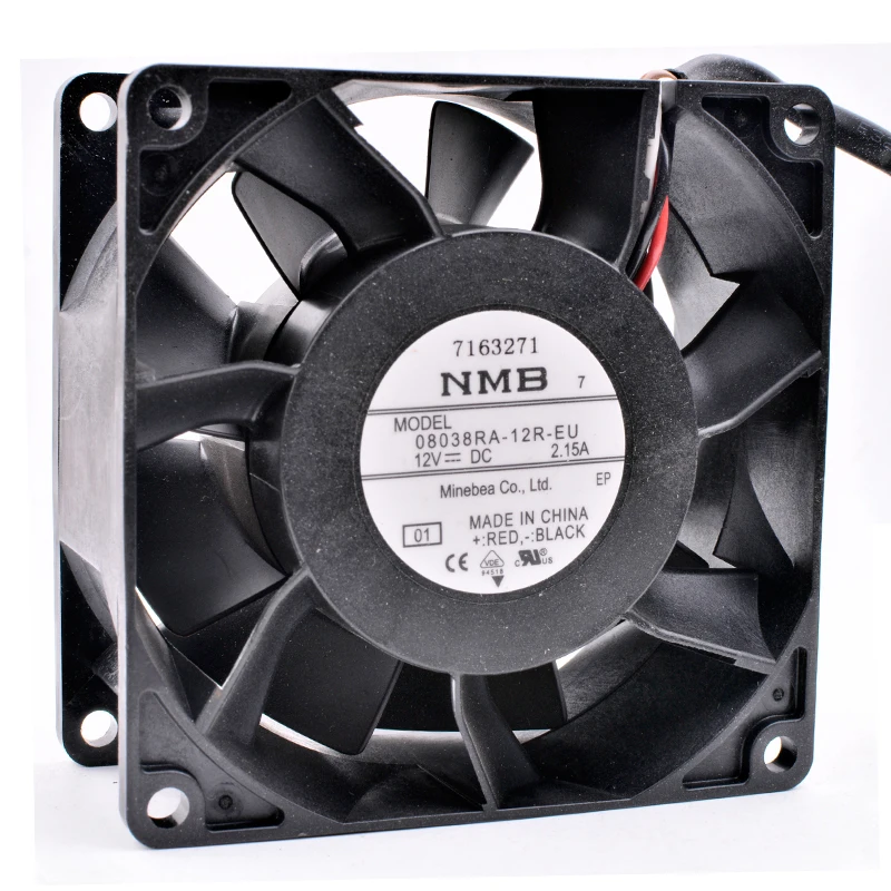 

Brand new original 08038RA-12R-EU 8cm 8038 12V 2.15A 4 line waterproof large air volume server cooling fan