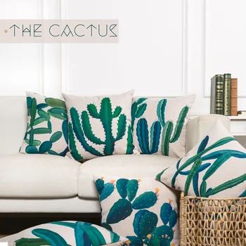 

Wholesale Tropical RainForest Pillow Cover Cushion Cover Desert Cactus Home Decor Throw Pillows Decorative Pillowcase Pillowsham