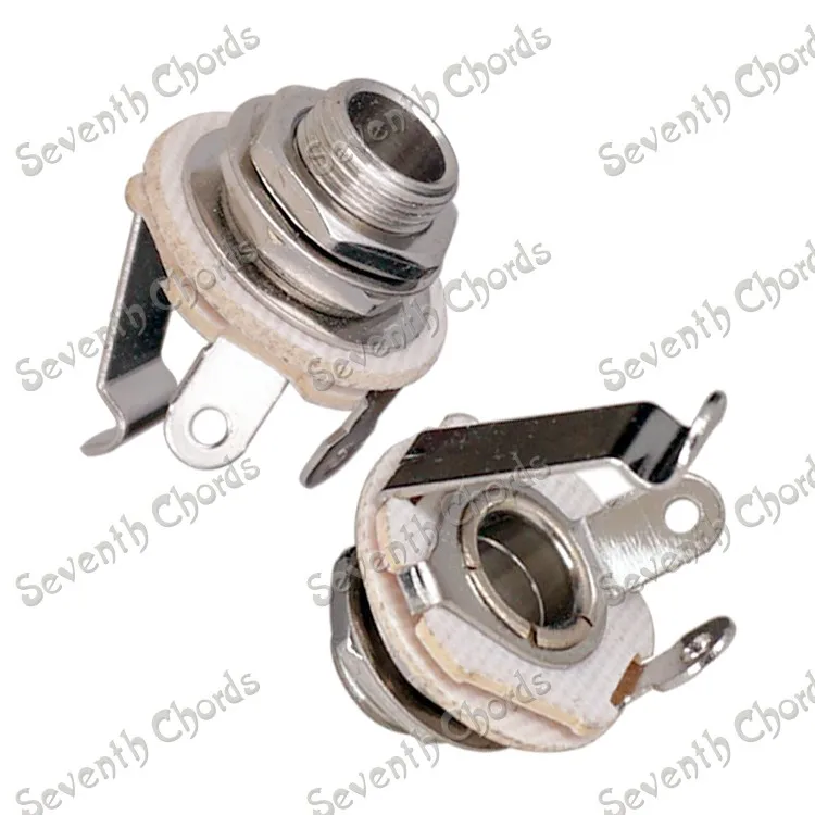 10 Pcs 1/4" Mono Input Jack Plug Socket For Guitar Bass Guitar Pickup