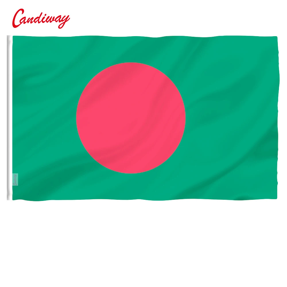 Red sun Indoor Outdoor 3x5FeeT 90*150cm Hanging Bangladesh flag International Banner Dhaka NN090 | Дом и сад