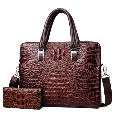 dark brown with wallet
