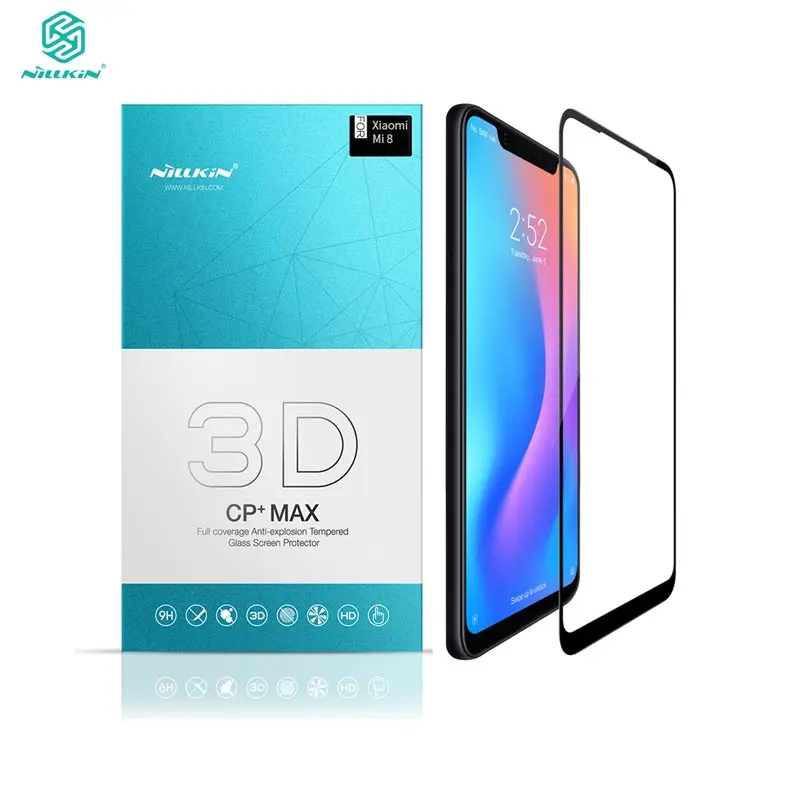 Продажа Закаленное стекло для Xiaomi Mi 8 Nillkin CP + Max полное покрытие протектор экрана для Xiaomi Mi8 3D стекло